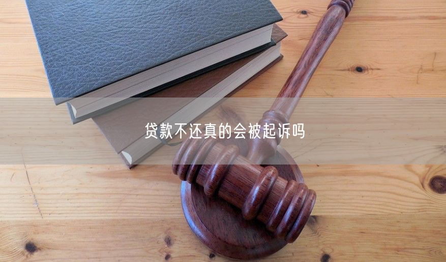 贷款不还真的会被起诉吗