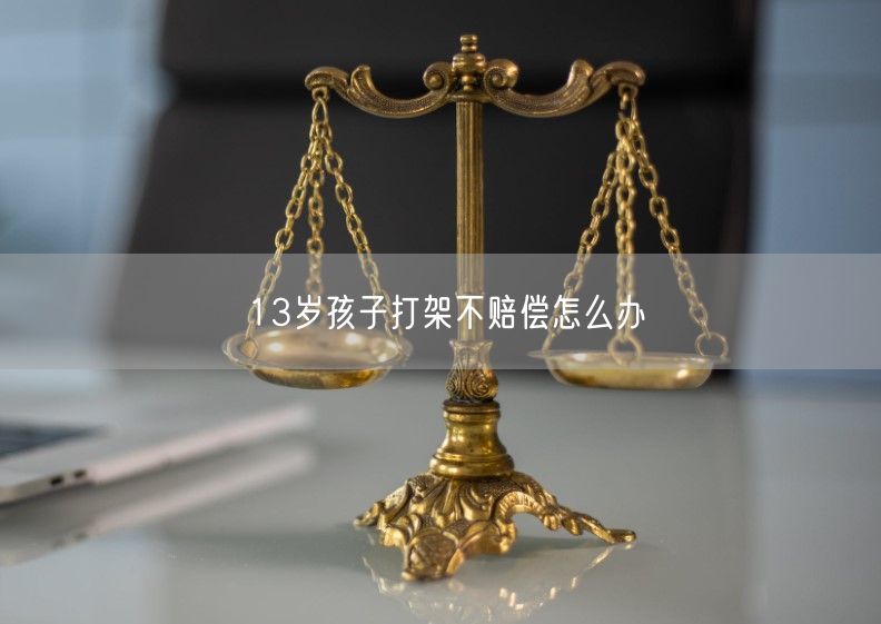 13岁孩子打架不赔偿怎么办