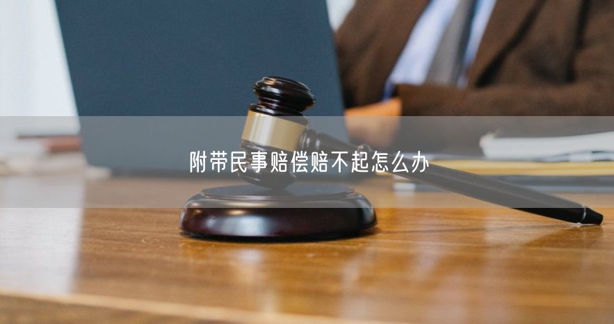 附带民事赔偿赔不起怎么办