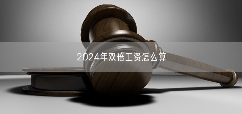 2024年双倍工资怎么算