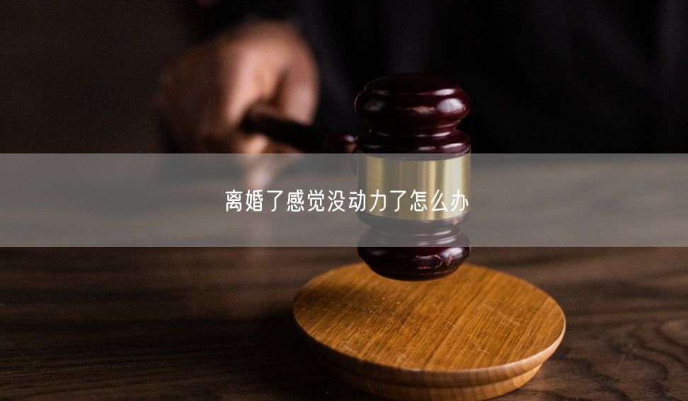 离婚了感觉没动力了怎么办