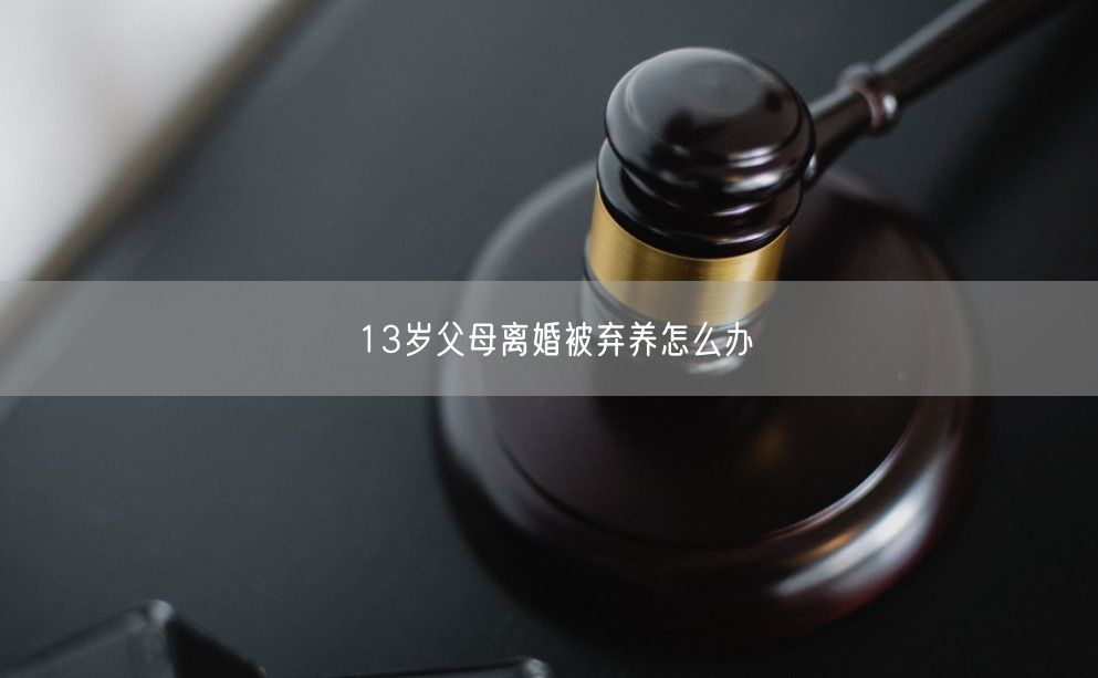 13岁父母离婚被弃养怎么办