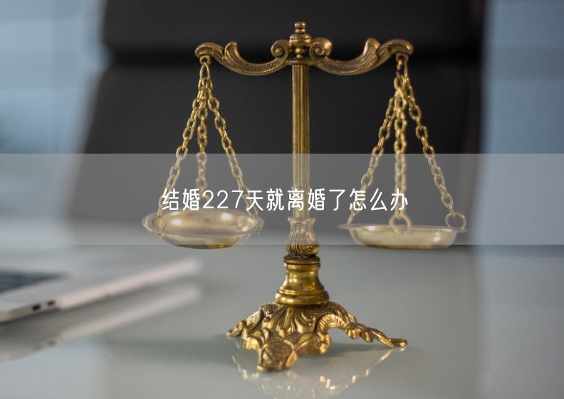 结婚227天就离婚了怎么办