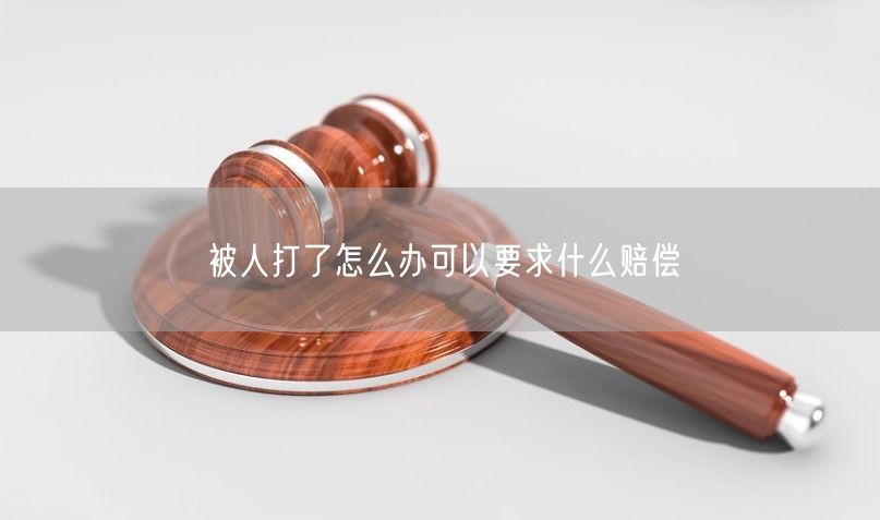 被人打了怎么办可以要求什么赔偿