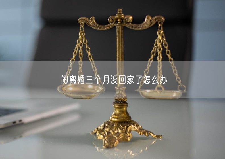 闹离婚三个月没回家了怎么办